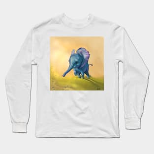 Little blue elephant Long Sleeve T-Shirt